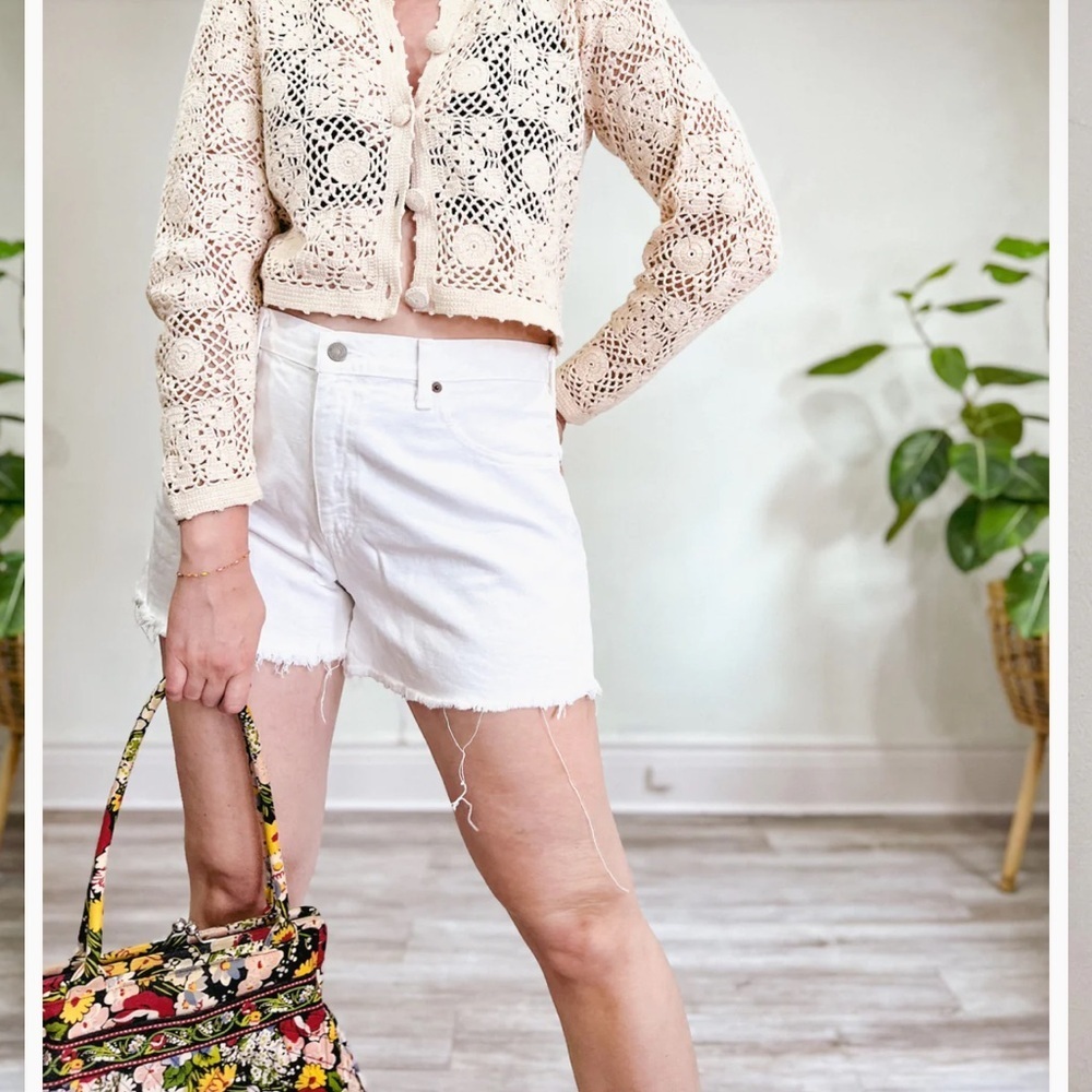 Polo Ralph Lauren Crosby Relaxed Shorts White Denim Size 30